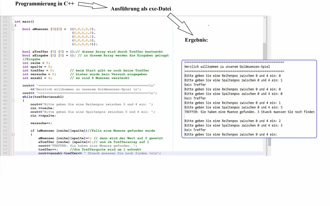 Einsteiger-Kurs für die Programmiersprache C++ (8UE)